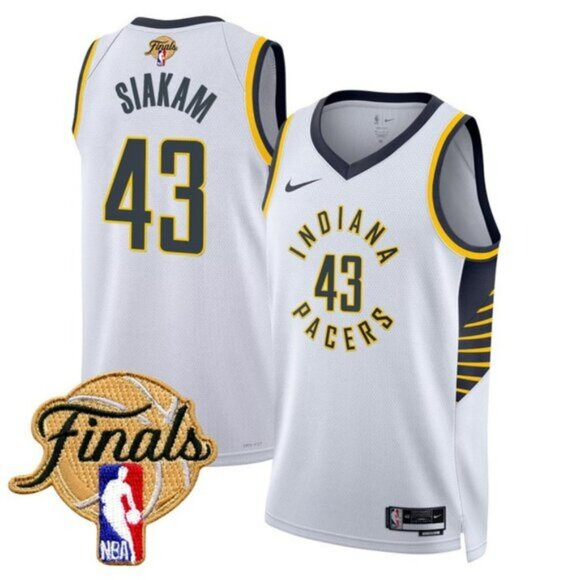 Mens Pascal Siakam 2025 Finals Jersey White - Picture 1 of 1